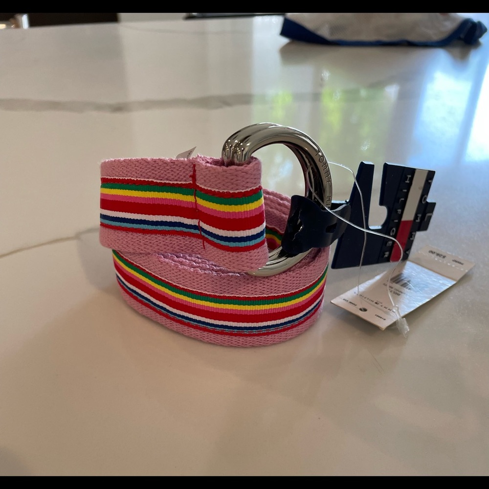 Tommy Hilfiger Belt, Pink/Rainbow, Large